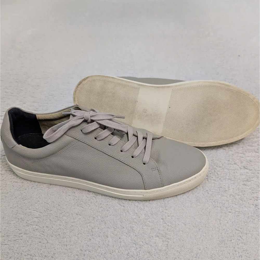 Banana Republic Nicklas Leather Gray Sneakers Shoes - Size 11 M US